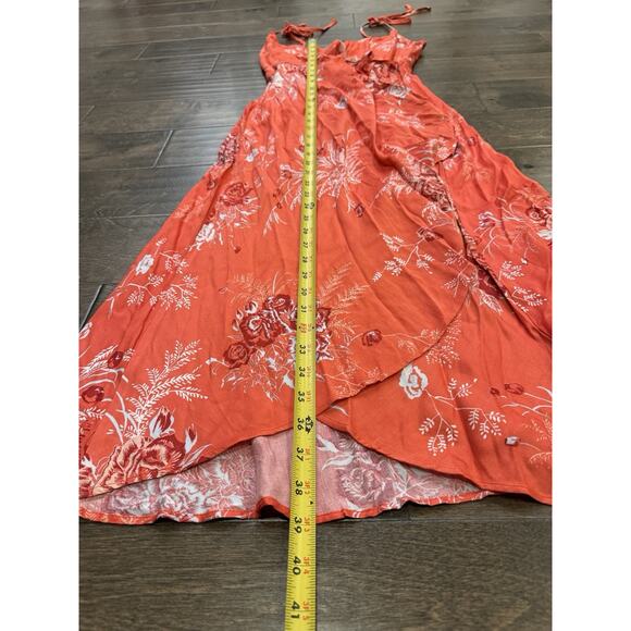 Minkpink Womens Orange Floral Hot Spring Wrap Dress Size S SMALL NWT NEW - Picture 9 of 11